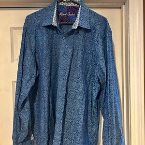 Robert Graham Blue Geometric Shirt